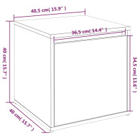 Miniatyr av produktbild för Låda betonggrå 40,5x40x40 cm konstruerat trä