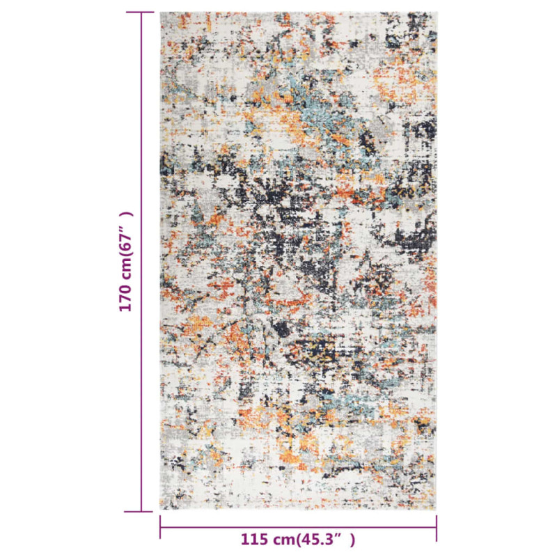 Produktbild för Utomhusmatta plattvävd 115x170 cm flerfärgad