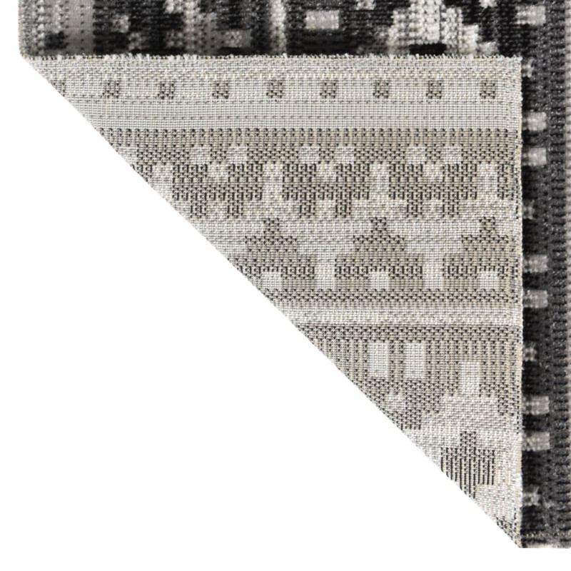 Produktbild för Utomhusmatta plattvävd 80x150 cm mörkgrå