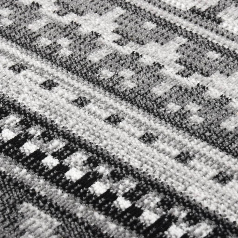 Produktbild för Utomhusmatta plattvävd 115x170 cm mörkgrå