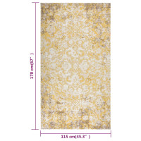 Miniatyr av produktbild för Utomhusmatta plattvävd 115x170 cm gul