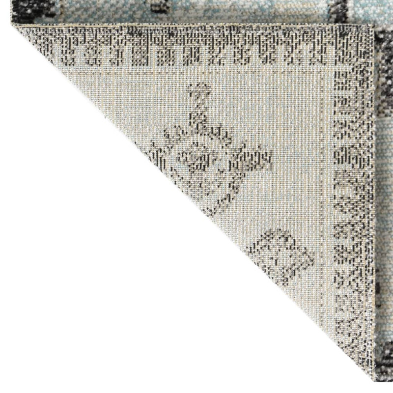Produktbild för Utomhusmatta plattvävd 115x170 cm grön och grå