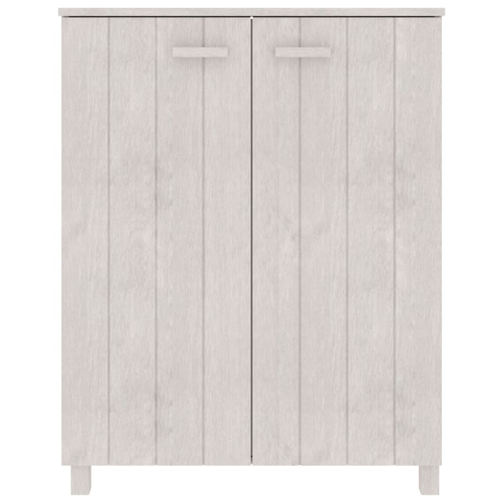 Produktbild för Skoskåp HAMAR vit 85x40x108 cm massiv furu