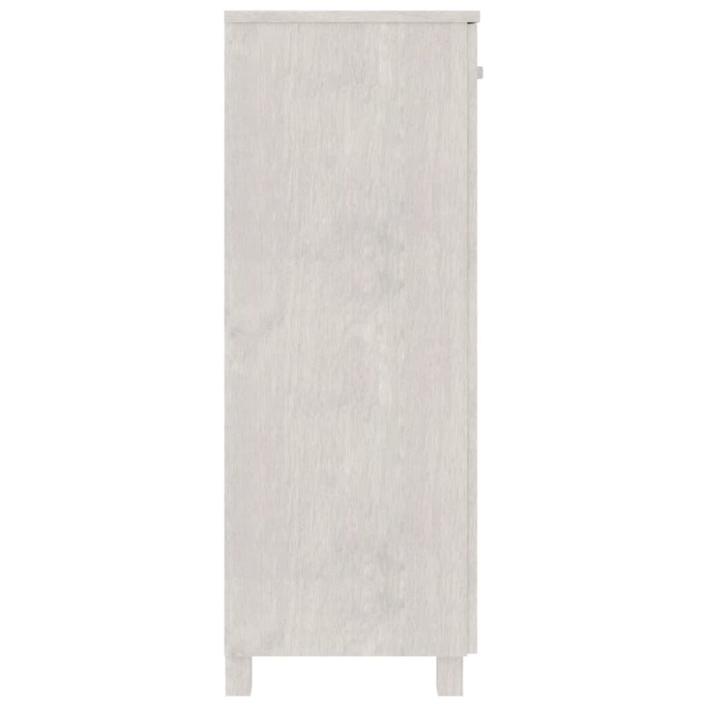 Produktbild för Skoskåp HAMAR vit 85x40x108 cm massiv furu