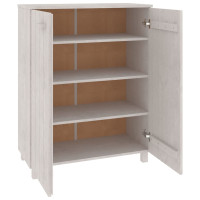 Produktbild för Skoskåp HAMAR vit 85x40x108 cm massiv furu