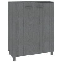 Produktbild för Skoskåp HAMAR mörkgrå 85x40x108 cm massiv furu