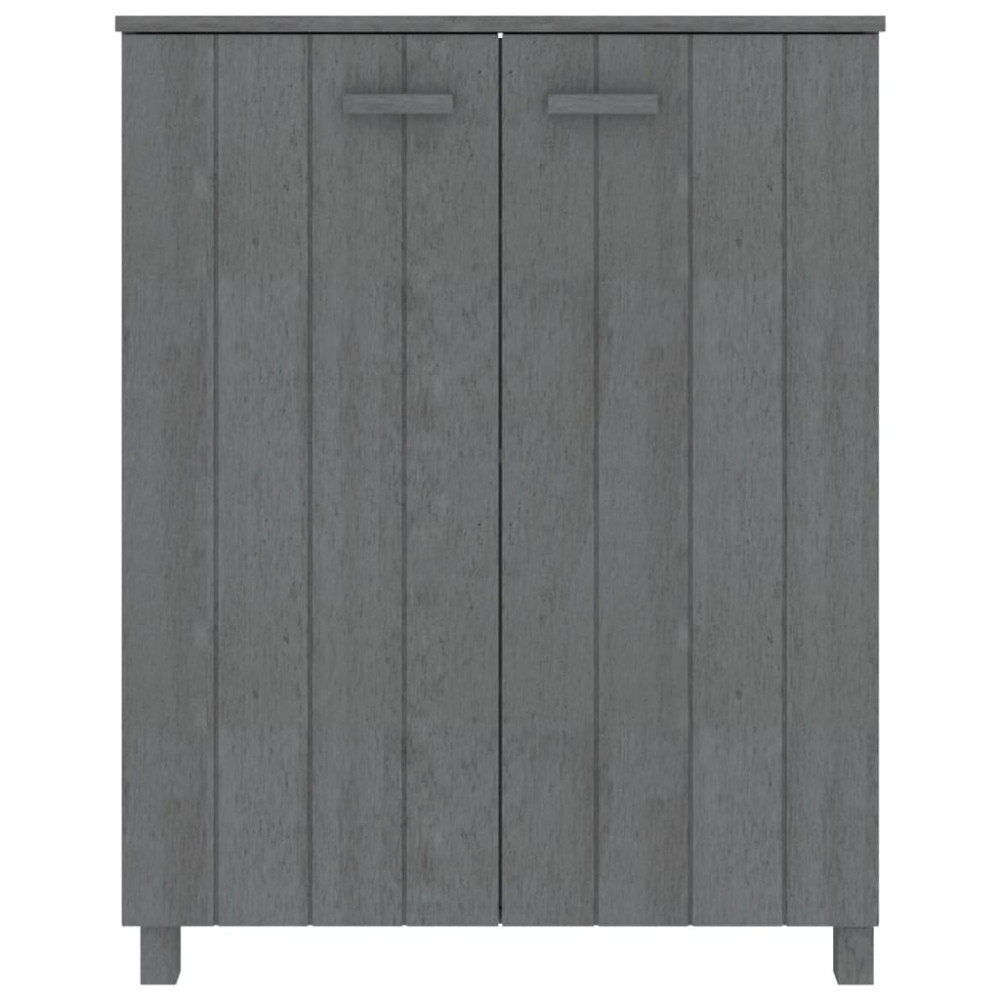 Produktbild för Skoskåp HAMAR mörkgrå 85x40x108 cm massiv furu