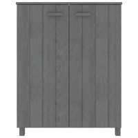 Produktbild för Skoskåp HAMAR mörkgrå 85x40x108 cm massiv furu