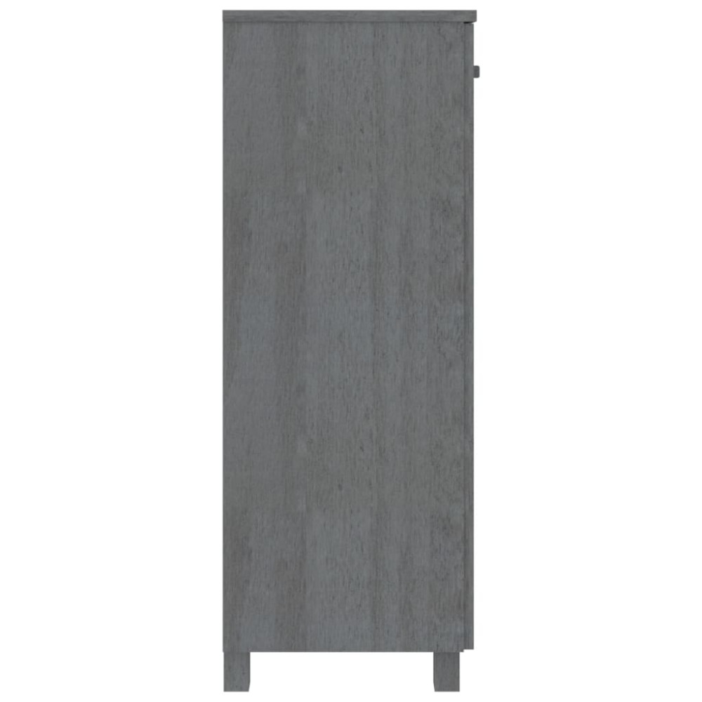 Produktbild för Skoskåp HAMAR mörkgrå 85x40x108 cm massiv furu
