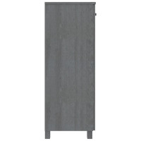 Produktbild för Skoskåp HAMAR mörkgrå 85x40x108 cm massiv furu