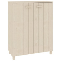 Produktbild för Skoskåp HAMAR honungsbrun 85x40x108 cm massiv furu