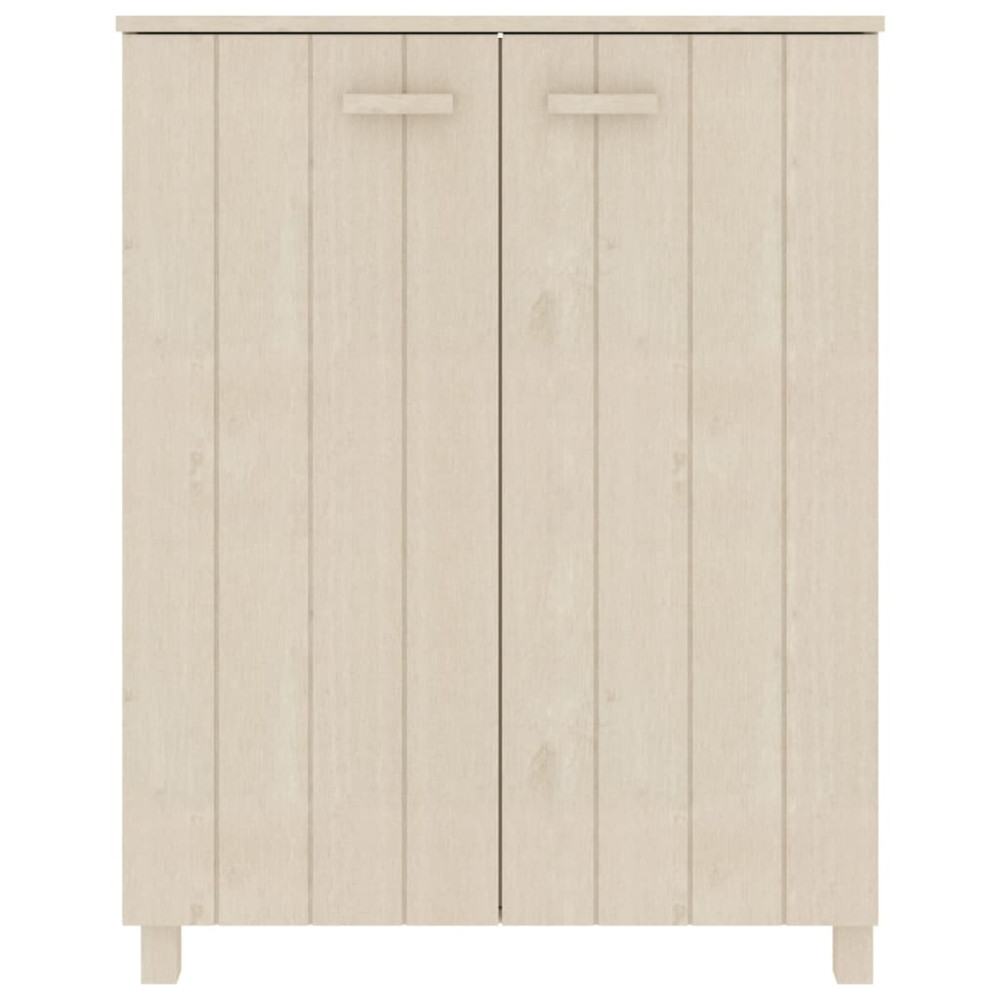 Produktbild för Skoskåp HAMAR honungsbrun 85x40x108 cm massiv furu