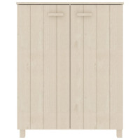 Produktbild för Skoskåp HAMAR honungsbrun 85x40x108 cm massiv furu