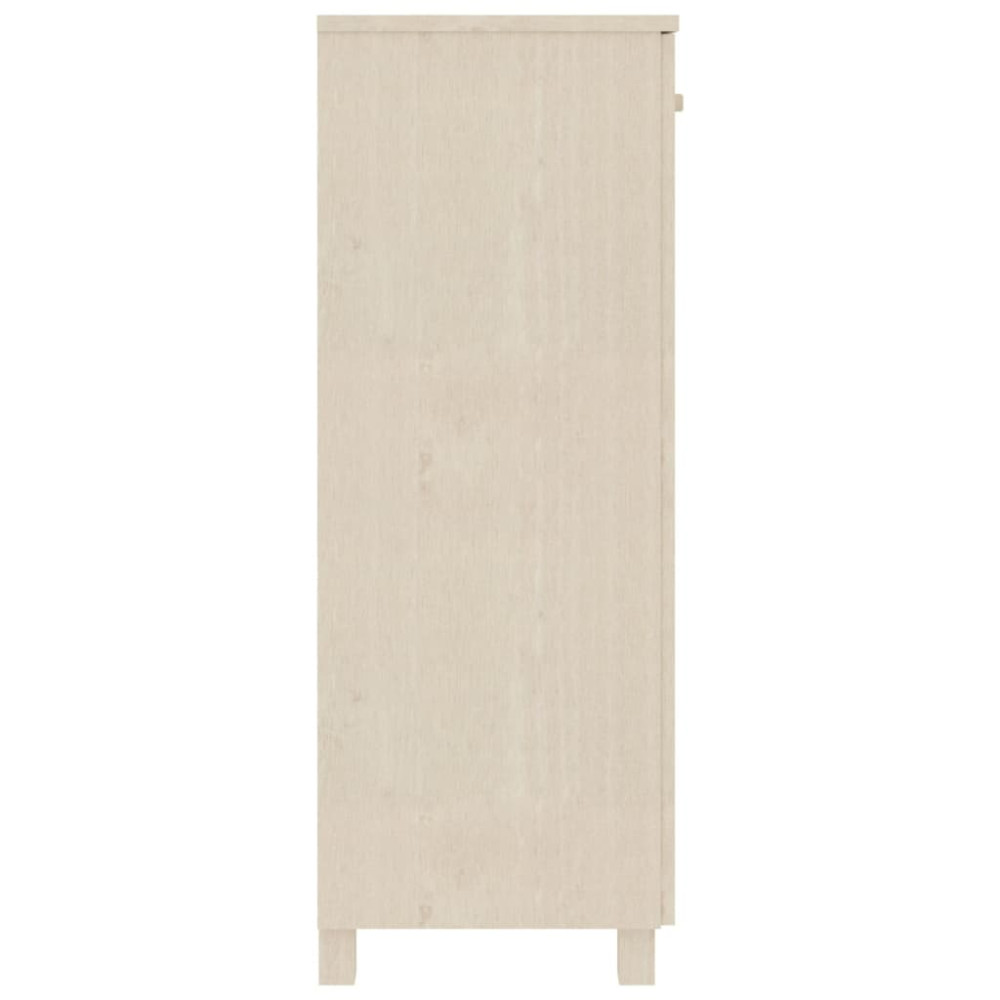 Produktbild för Skoskåp HAMAR honungsbrun 85x40x108 cm massiv furu