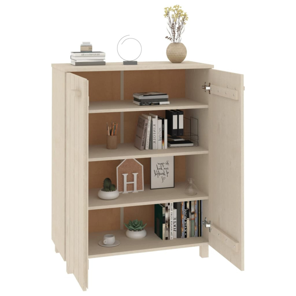 Produktbild för Skoskåp HAMAR honungsbrun 85x40x108 cm massiv furu