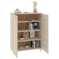 Produktbild för Skoskåp HAMAR honungsbrun 85x40x108 cm massiv furu