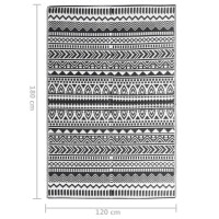 Produktbild för Utomhusmatta svart 120x180 cm PP