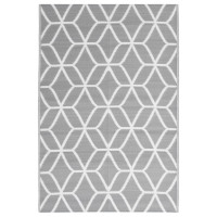 Produktbild för Utomhusmatta grå 140x200 cm PP