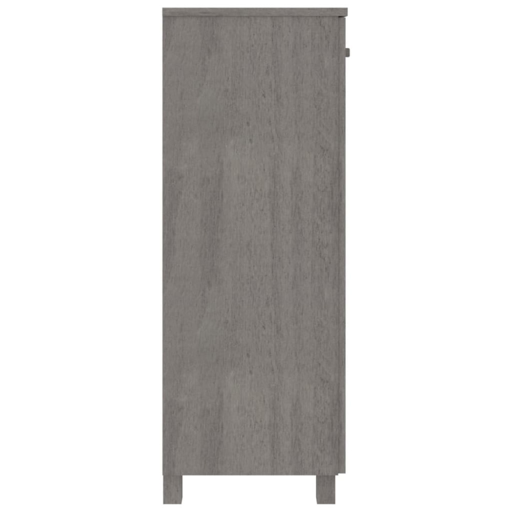 Produktbild för Skoskåp HAMAR ljusgrå 85x40x108 cm massiv furu