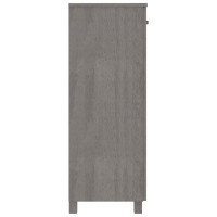 Produktbild för Skoskåp HAMAR ljusgrå 85x40x108 cm massiv furu