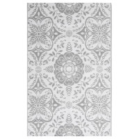 Produktbild för Utomhusmatta ARAKIL ljusgrå 140x200 cm PP