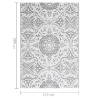Produktbild för Utomhusmatta ARAKIL ljusgrå 140x200 cm PP