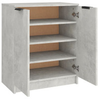 Produktbild för Skoskåp betonggrå 59x35x70 cm konstruerat trä