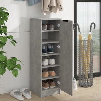 Produktbild för Skoskåp betonggrå 30x35x100 cm konstruerat trä