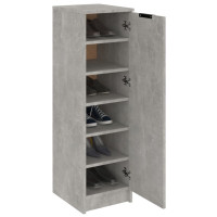 Produktbild för Skoskåp betonggrå 30x35x100 cm konstruerat trä