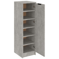 Produktbild för Skoskåp betonggrå 30x35x100 cm konstruerat trä