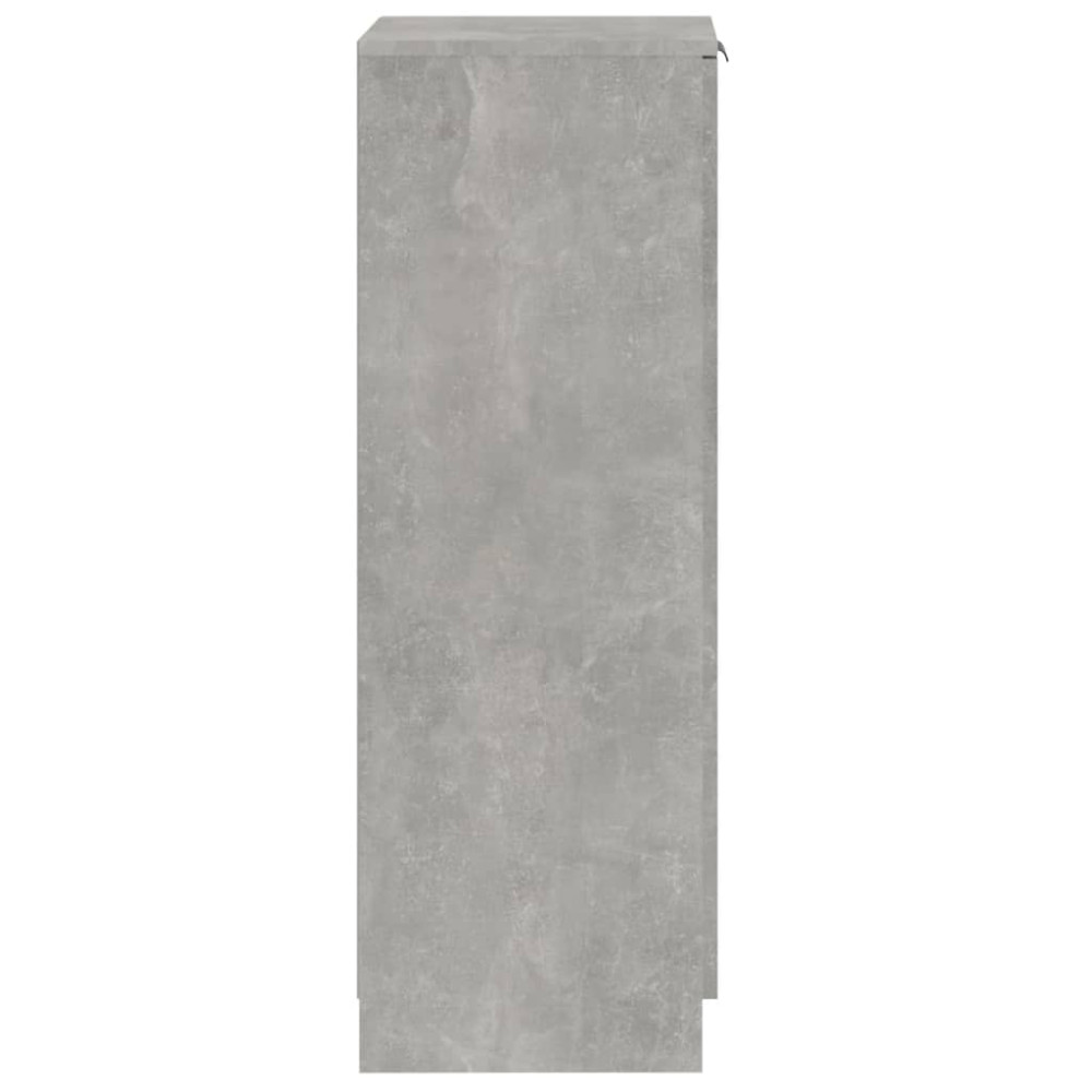 Produktbild för Skoskåp betonggrå 30x35x100 cm konstruerat trä