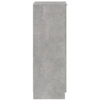 Produktbild för Skoskåp betonggrå 30x35x100 cm konstruerat trä