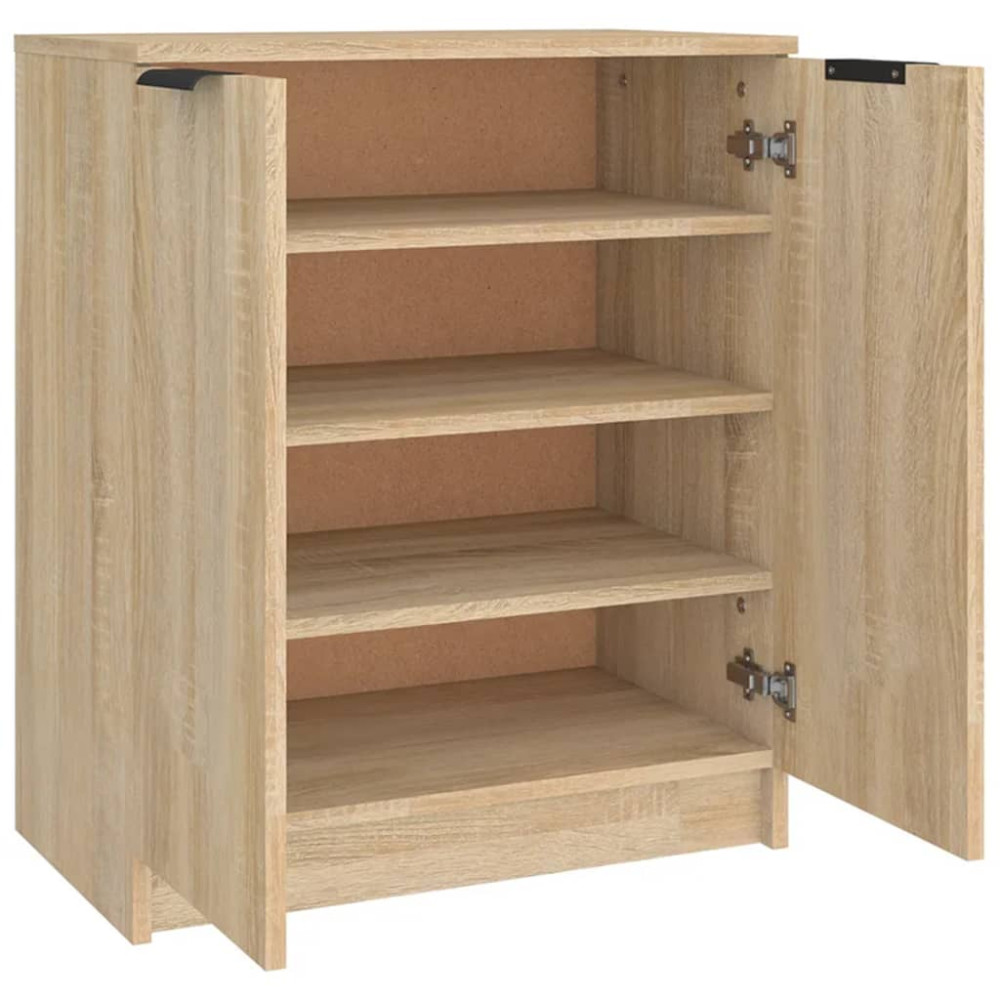 Produktbild för Skoskåp sonoma-ek 59x35x70 cm konstruerat trä