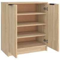 Produktbild för Skoskåp sonoma-ek 59x35x70 cm konstruerat trä