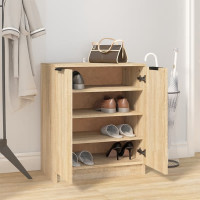 Produktbild för Skoskåp sonoma-ek 59x35x70 cm konstruerat trä