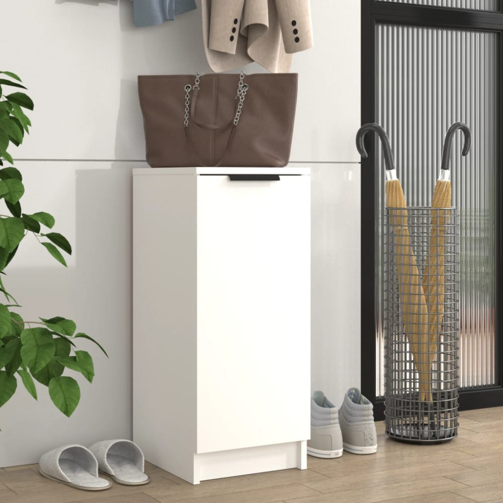 Produktbild för Skoskåp vit 30x35x70 cm konstruerat trä