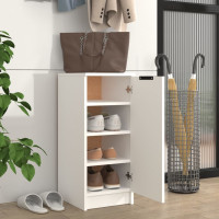 Produktbild för Skoskåp vit 30x35x70 cm konstruerat trä