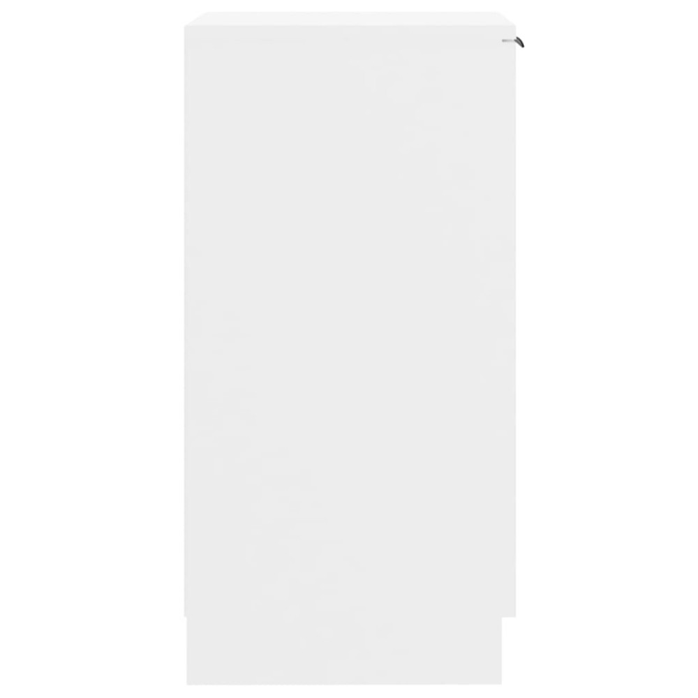 Produktbild för Skoskåp vit 30x35x70 cm konstruerat trä