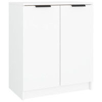 Produktbild för Skoskåp vit 59x35x70 cm konstruerat trä