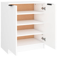 Produktbild för Skoskåp vit 59x35x70 cm konstruerat trä