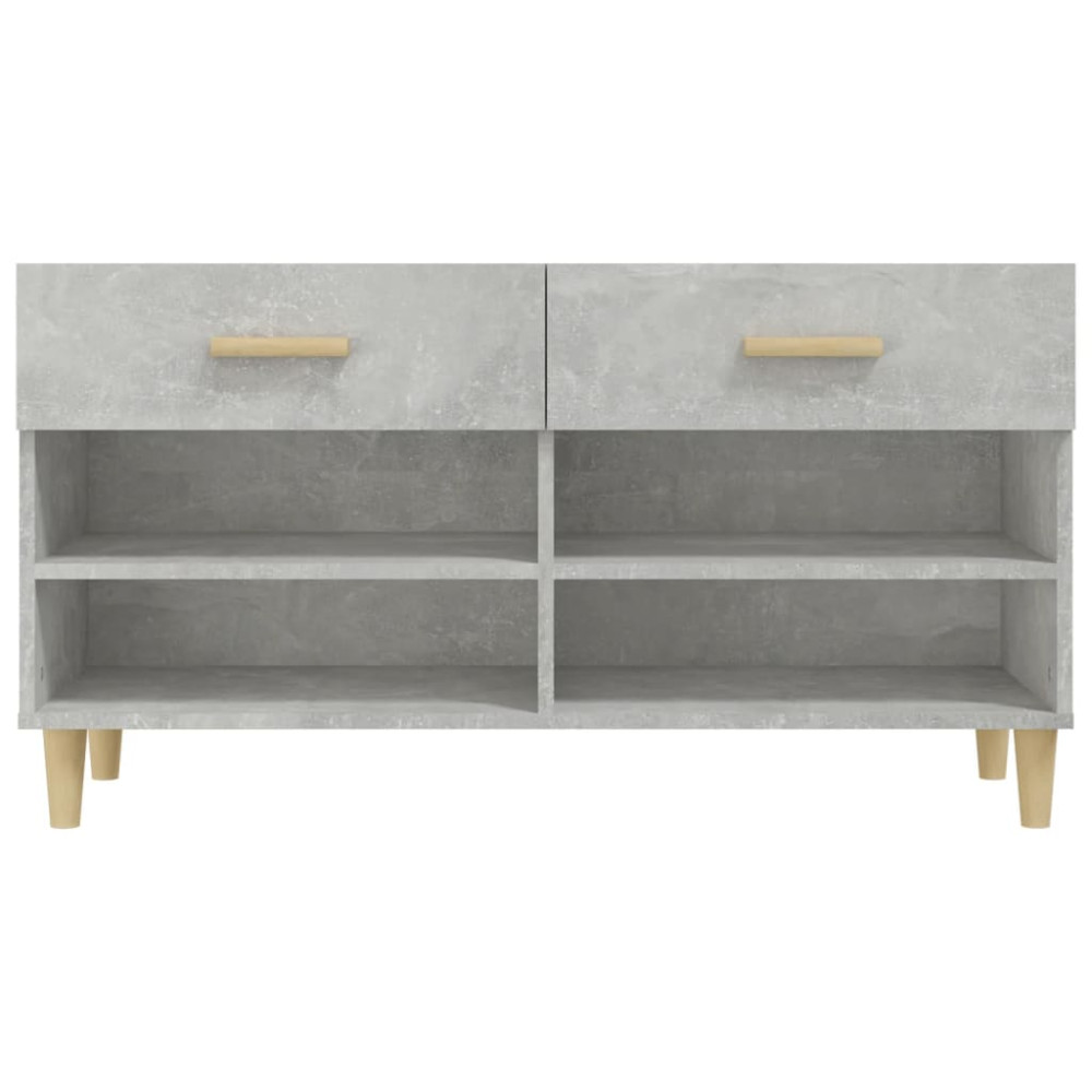 Produktbild för Skoskåp betonggrå 102x35x55 cm konstruerat trä