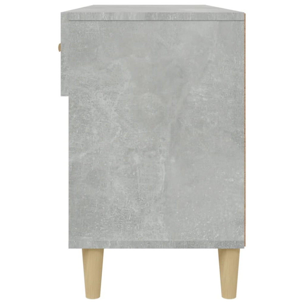 Produktbild för Skoskåp betonggrå 102x35x55 cm konstruerat trä