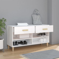 Produktbild för Skoskåp vit 102x35x55 cm konstruerat trä