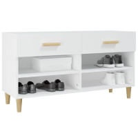 Produktbild för Skoskåp vit 102x35x55 cm konstruerat trä