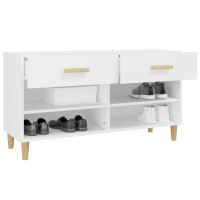 Produktbild för Skoskåp vit 102x35x55 cm konstruerat trä