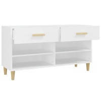 Produktbild för Skoskåp vit 102x35x55 cm konstruerat trä