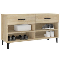 Produktbild för Skoskåp sonoma-ek 102x35x55 cm konstruerat trä