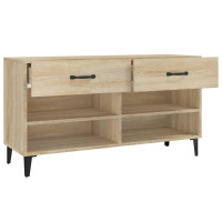 Produktbild för Skoskåp sonoma-ek 102x35x55 cm konstruerat trä