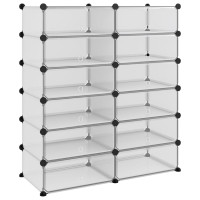 Produktbild för Skohylla transparent 94,5x36,5x106 cm PP