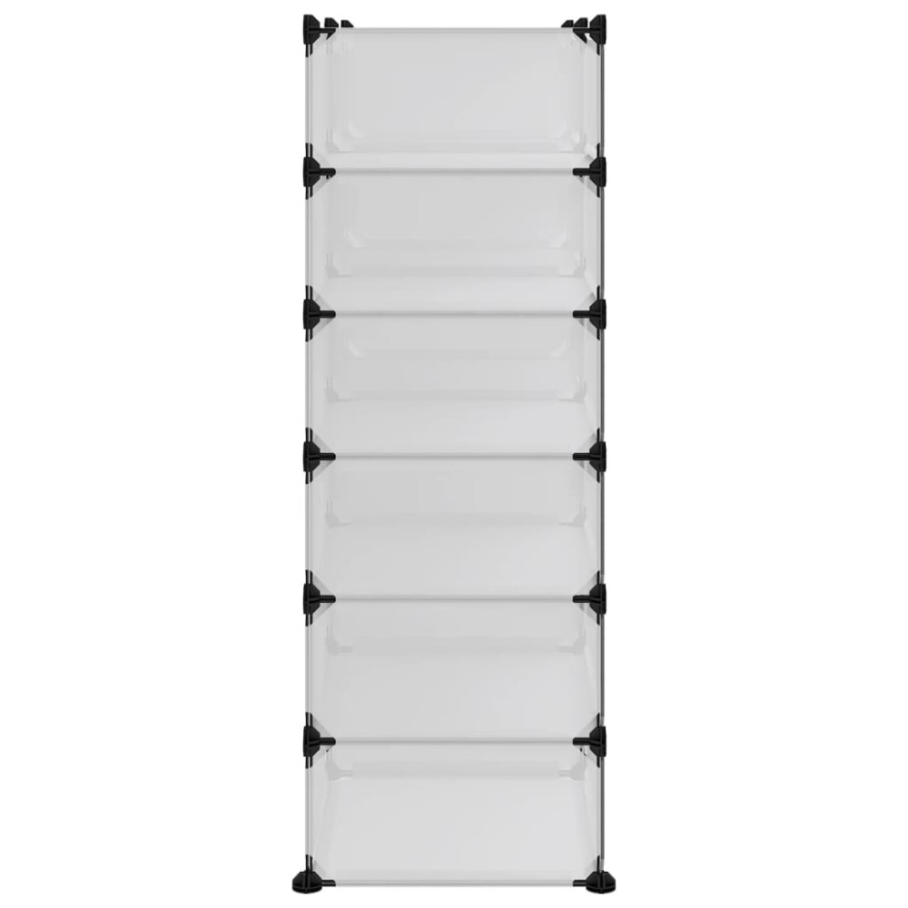 Produktbild för Skohylla transparent 94,5x36,5x106 cm PP